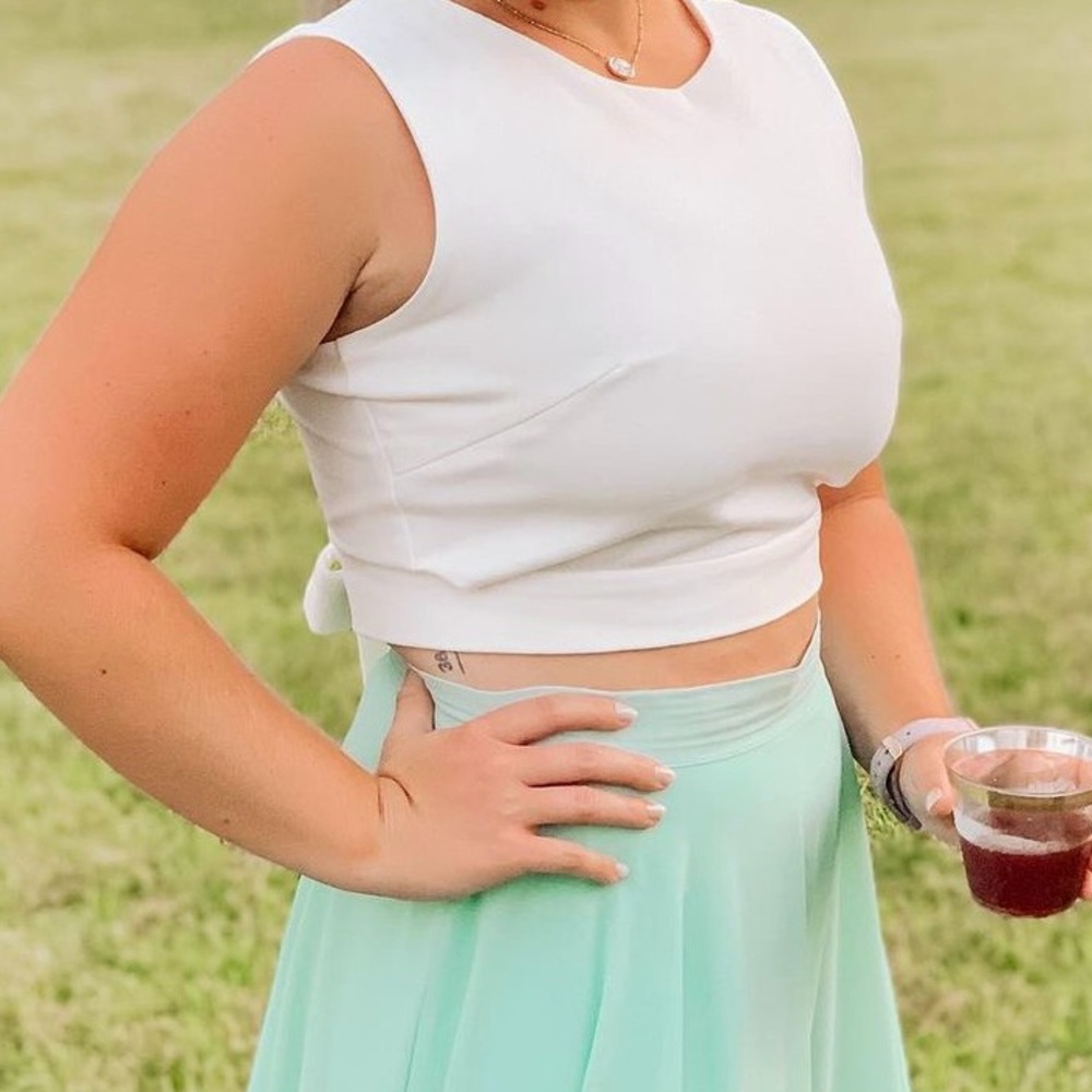 Tie-back Cropped Shirt